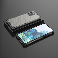 Custodia Silicone Trasparente Laterale 360 Gradi Cover AM2 per Samsung Galaxy S20 Plus 5G Nero