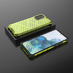 Custodia Silicone Trasparente Laterale 360 Gradi Cover AM2 per Samsung Galaxy S20 Plus Verde