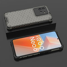 Custodia Silicone Trasparente Laterale 360 Gradi Cover AM2 per Vivo iQOO Neo6 SE 5G Nero