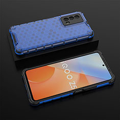 Custodia Silicone Trasparente Laterale 360 Gradi Cover AM2 per Vivo iQOO Z5 5G Blu