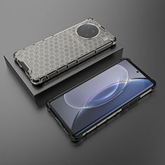 Custodia Silicone Trasparente Laterale 360 Gradi Cover AM2 per Vivo X90 5G Nero
