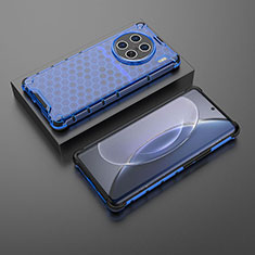 Custodia Silicone Trasparente Laterale 360 Gradi Cover AM2 per Vivo X90 Pro+ Plus 5G Blu