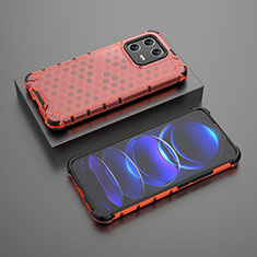 Custodia Silicone Trasparente Laterale 360 Gradi Cover AM2 per Xiaomi Mi 13 5G Rosso