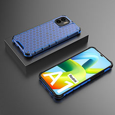 Custodia Silicone Trasparente Laterale 360 Gradi Cover AM2 per Xiaomi Poco C51 Blu