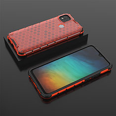 Custodia Silicone Trasparente Laterale 360 Gradi Cover AM2 per Xiaomi Redmi 10A 4G Rosso