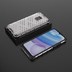 Custodia Silicone Trasparente Laterale 360 Gradi Cover AM2 per Xiaomi Redmi 10X Pro 5G Bianco