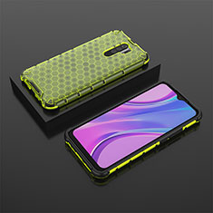 Custodia Silicone Trasparente Laterale 360 Gradi Cover AM2 per Xiaomi Redmi 9 Prime India Verde