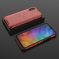 Custodia Silicone Trasparente Laterale 360 Gradi Cover AM2 per Xiaomi Redmi 9AT Rosso