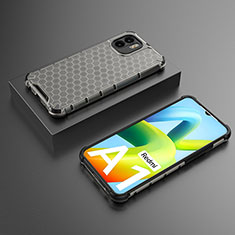 Custodia Silicone Trasparente Laterale 360 Gradi Cover AM2 per Xiaomi Redmi A2 Nero