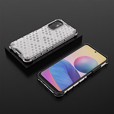 Custodia Silicone Trasparente Laterale 360 Gradi Cover AM2 per Xiaomi Redmi Note 10T 5G Bianco
