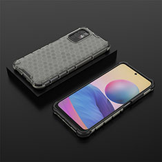 Custodia Silicone Trasparente Laterale 360 Gradi Cover AM2 per Xiaomi Redmi Note 10T 5G Nero