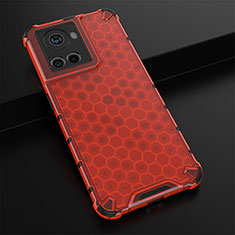 Custodia Silicone Trasparente Laterale 360 Gradi Cover AM3 per OnePlus Ace 5G Rosso