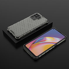 Custodia Silicone Trasparente Laterale 360 Gradi Cover AM3 per Oppo A94 4G Nero