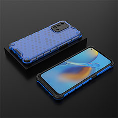 Custodia Silicone Trasparente Laterale 360 Gradi Cover AM3 per Oppo A95 4G Blu