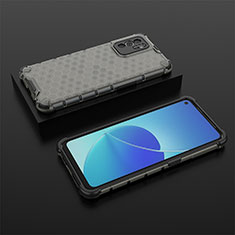 Custodia Silicone Trasparente Laterale 360 Gradi Cover AM3 per Oppo Reno6 Z 5G Nero