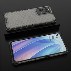 Custodia Silicone Trasparente Laterale 360 Gradi Cover AM3 per Oppo Reno7 Pro 5G Nero