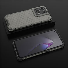 Custodia Silicone Trasparente Laterale 360 Gradi Cover AM3 per Oppo Reno9 Pro 5G Nero