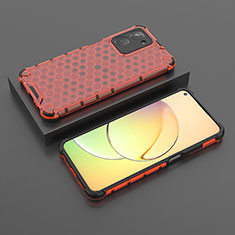 Custodia Silicone Trasparente Laterale 360 Gradi Cover AM3 per Realme 10 4G Rosso