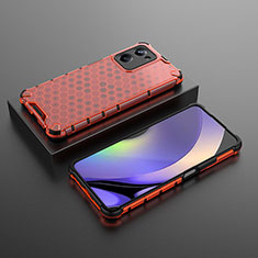 Custodia Silicone Trasparente Laterale 360 Gradi Cover AM3 per Realme 10 Pro 5G Rosso