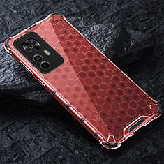 Custodia Silicone Trasparente Laterale 360 Gradi Cover AM3 per Xiaomi Mi 12T Pro 5G Rosso