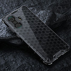 Custodia Silicone Trasparente Laterale 360 Gradi Cover AM3 per Xiaomi Poco F3 GT 5G Nero