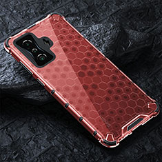 Custodia Silicone Trasparente Laterale 360 Gradi Cover AM3 per Xiaomi Poco F4 GT 5G Rosso