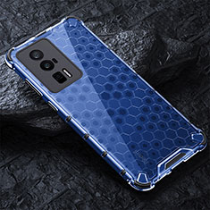 Custodia Silicone Trasparente Laterale 360 Gradi Cover AM3 per Xiaomi Poco F5 Pro 5G Blu