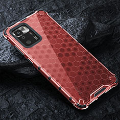 Custodia Silicone Trasparente Laterale 360 Gradi Cover AM3 per Xiaomi Poco X3 GT 5G Rosso