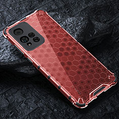 Custodia Silicone Trasparente Laterale 360 Gradi Cover AM3 per Xiaomi Redmi Note 11 Pro+ Plus 5G Rosso