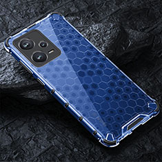 Custodia Silicone Trasparente Laterale 360 Gradi Cover AM3 per Xiaomi Redmi Note 12 5G Blu