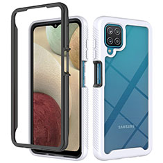 Custodia Silicone Trasparente Laterale 360 Gradi Cover JX2 per Samsung Galaxy A12 Bianco