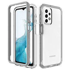 Custodia Silicone Trasparente Laterale 360 Gradi Cover JX2 per Samsung Galaxy A23 5G Grigio