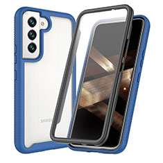Custodia Silicone Trasparente Laterale 360 Gradi Cover M01 per Samsung Galaxy S24 5G Blu