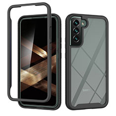 Custodia Silicone Trasparente Laterale 360 Gradi Cover M02 per Samsung Galaxy S24 5G Nero