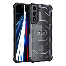 Custodia Silicone Trasparente Laterale 360 Gradi Cover M06 per Samsung Galaxy S21 FE 5G Nero