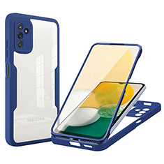 Custodia Silicone Trasparente Laterale 360 Gradi Cover MJ1 per Samsung Galaxy A04s Blu
