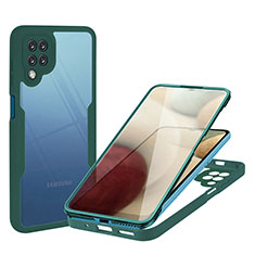 Custodia Silicone Trasparente Laterale 360 Gradi Cover MJ1 per Samsung Galaxy A12 5G Verde