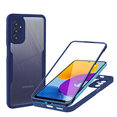 Custodia Silicone Trasparente Laterale 360 Gradi Cover MJ1 per Samsung Galaxy M52 5G Blu
