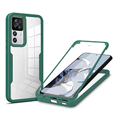 Custodia Silicone Trasparente Laterale 360 Gradi Cover MJ1 per Xiaomi Mi 12T Pro 5G Verde