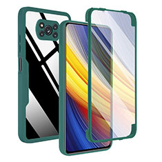 Custodia Silicone Trasparente Laterale 360 Gradi Cover MJ1 per Xiaomi Poco X3 Pro Verde