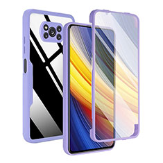 Custodia Silicone Trasparente Laterale 360 Gradi Cover MJ1 per Xiaomi Poco X3 Pro Viola