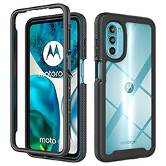 Custodia Silicone Trasparente Laterale 360 Gradi Cover per Motorola Moto Edge (2022) 5G Nero