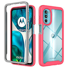 Custodia Silicone Trasparente Laterale 360 Gradi Cover per Motorola Moto Edge (2022) 5G Rosa Caldo