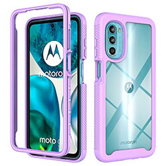 Custodia Silicone Trasparente Laterale 360 Gradi Cover per Motorola Moto Edge (2022) 5G Viola