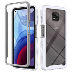 Custodia Silicone Trasparente Laterale 360 Gradi Cover per Motorola Moto G Power (2021) Bianco