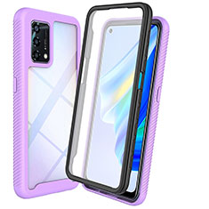 Custodia Silicone Trasparente Laterale 360 Gradi Cover per Oppo A74 4G Lavanda