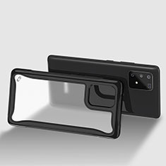 Custodia Silicone Trasparente Laterale 360 Gradi Cover per Samsung Galaxy A91 Nero
