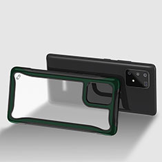 Custodia Silicone Trasparente Laterale 360 Gradi Cover per Samsung Galaxy A91 Verde Notte