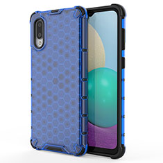 Custodia Silicone Trasparente Laterale 360 Gradi Cover per Samsung Galaxy M02 Blu