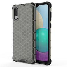 Custodia Silicone Trasparente Laterale 360 Gradi Cover per Samsung Galaxy M02 Nero
